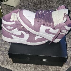 Jordan Kids' Purple and White Sneakers